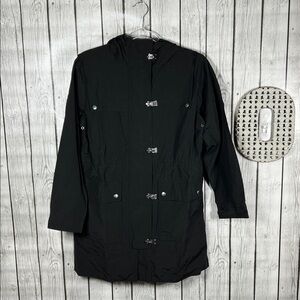 J.Crew black hooded lightweight utility size xxs